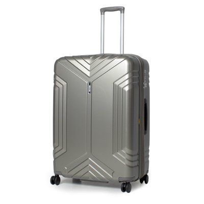 Чемодан большой L поликарбонат золото 76х52х30+5см/125л/5кг/Airtex 641 641-28 iron gold фото