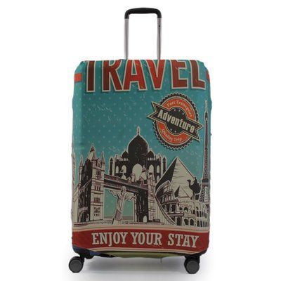 Чехол для чемодана большой L ткань (дайвинг) приключение/Fly 471-28 471-28 adventure фото