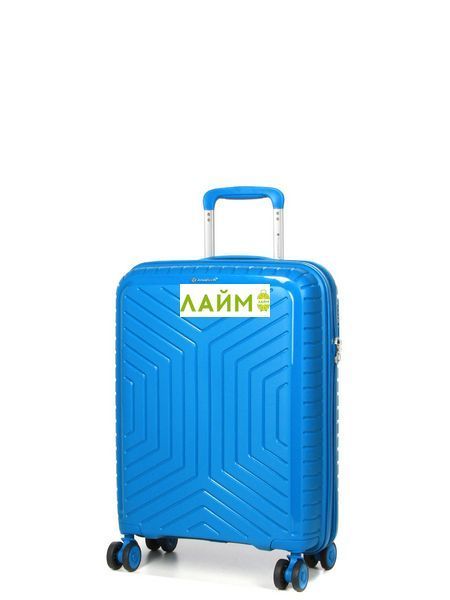 Чемодан ручная кладь S полипропилен голубой 55х36х20/35л/2.5кг/Snowbal 20103-20 light blue фото