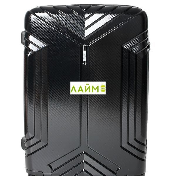 Чемодан большой L поликарбонат чёрный 76х52х30+5см/125л/5кг/Airtex 641 641-28 black фото