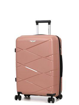 Чемодан средний М полипропилен пудра 65х44х28+5/77л/3.4кг/Worldline289 289-24 rose gold фото