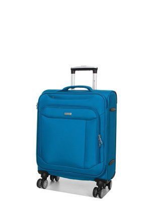Чемодан ручная кладь S ткань бирюза 55х36х20см/35л/2.5кг/Snowbal 87303 87303-20 teal blue фото