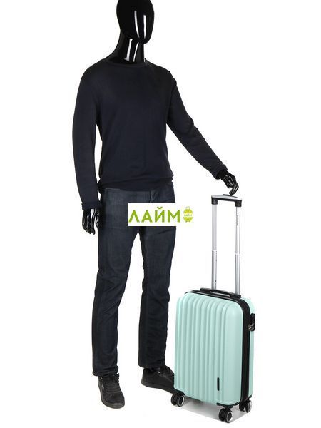 Чемодан ручная кладь S мятний 55х35х21+5/38л/2.6кг/Worldline 623 623-20 green фото