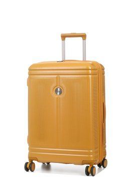 Валіза середня М полікарбонат жовта 65х44х25+5см/82л/3.65кг/Airtex 649 649-24 yellow фото