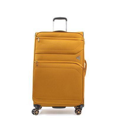 Чемодан средний M ткань жёлтый 67х44х25(+5)см/78л/3.1кг/Snowball 21505 21505-24 yellow фото