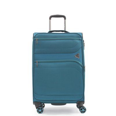 Чемодан средний M ткань бирюза 67х44х25+5см/78л/3.1кг/Snowball 21505 21505-24 teal blue фото