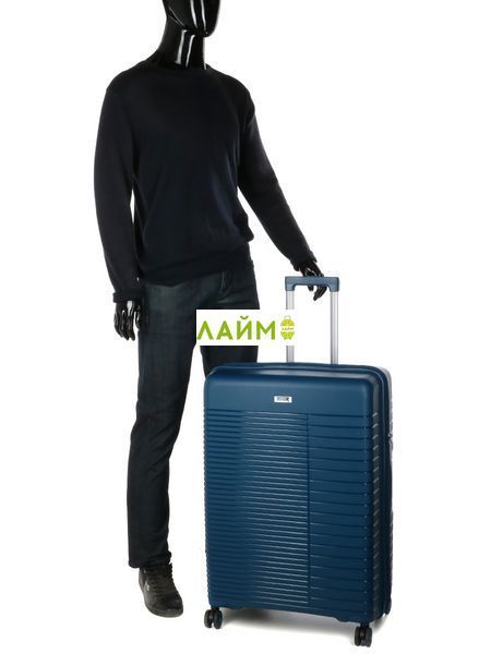 Валіза велика L поліпропілен синя 74x51x30(+5)см/110л/4.6кг/Airtex 642 642-28 blue фото