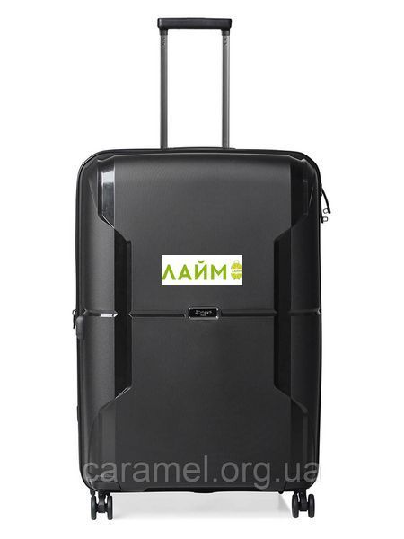 Валіза велика L поліпропілен чорна 77х52х31+5см/126л/4.4кг/Airtex 245 245-28 black фото