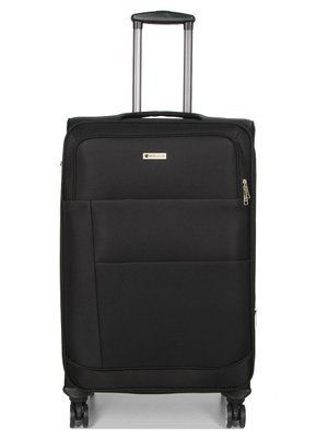 Чемодан большой L ткань чёрный 77х48х32(+5)см/124л/4.3кг/Worldline 620 620-28 black фото