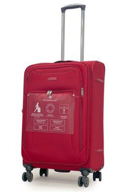 Чемодан Snowball средний M ткань красный 66х40х23(+5)см/66л/3.1кг 91703-24 red фото