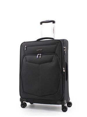 Чемодан средний M ткань чёрный 66х44х29(+5)см/77л/2.7кг/Airtex 6903 6903-24 black фото
