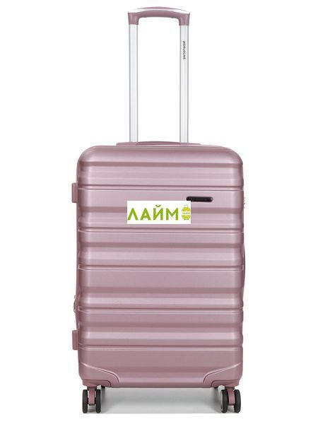 Чемодан Франция средний M розовый 66х43х26(+5)см/75л/3.7кг/Worldline 628 628-24 pink фото