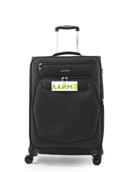 Чемодан средний M ткань чёрный 66х44х29(+5)см/77л/2.7кг/Airtex 6903 6903-24 black фото