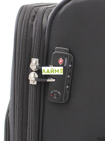 Чемодан средний M ткань чёрный 66х44х29(+5)см/77л/2.7кг/Airtex 6903 6903-24 black фото