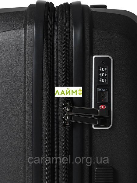 Чемодан средний M полипропилен чёрный 68х46х28+5/89л/3.6кг/Airtex 245 245-24 black фото