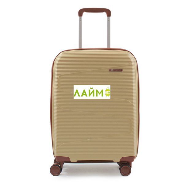 Валіза мала S поліпропілен бежева 55х37х23+5см/48л/2.9кг/Worldline 293 293-20 beige фото