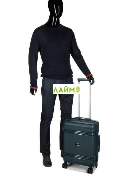Валіза мала S поліпропілен зелена 55х36х20/36л/3кг/Snowball 21204 21204-20 dark green фото