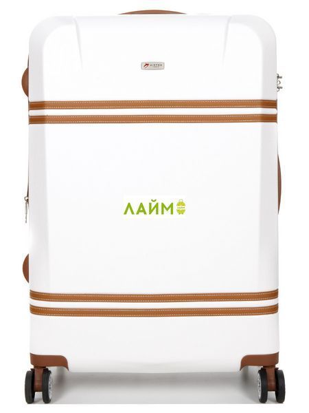 Чемодан большой L поликарбонат белый 75х50х32+5/125л/4.8кг/Airtex 949 949-28 white фото