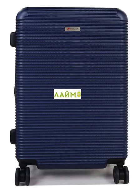 Валіза середня M полікарбонат синя 60х42х28(+5)см/71л/3.8кг/Airtex 968 968-24 blue фото