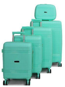 Набор чемоданов Франция (L M S XS+BC-5шт) полипропилен бирюза/Snowball 21204-(LMS+XS+BS) aqua green фото