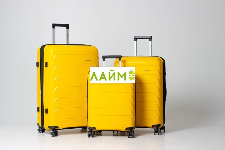 Валіза велика L поліпропілен жовта 76х51х29+5/115л/4.6кг/Snowbal 33603 33603-28 yellow фото