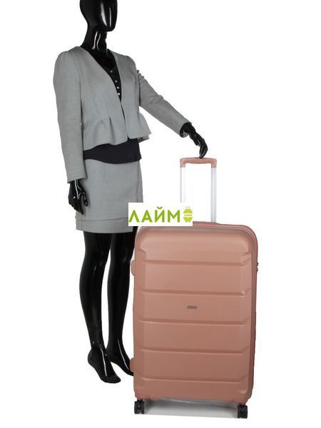 Чемодан Airtex большой L полипропилен пудра 79х52х30(+5)см/131л/5кг 646-28 rose gold фото