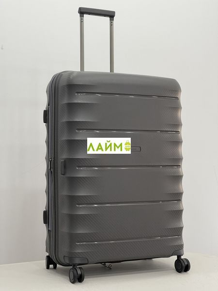 Валіза велика L поліпропілен сіра 77х53х33(+5)см/133л/4.8кг/Airtex 242 242-28 grey фото
