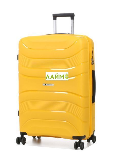 Чемодан большой L полипропилен жёлтый 74х49х29/95л/3.9кг/Worldline 288 288-28 yellow фото