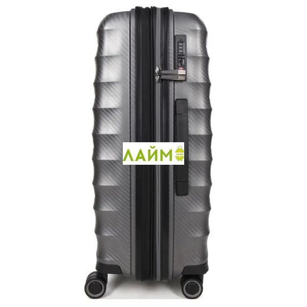 Валіза середня M поліпропілен сіра 66х46х28(+5)см/89л/3.8кг/Airtex 242 242-24 grey фото