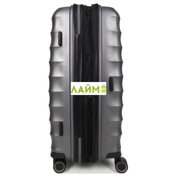 Валіза середня M поліпропілен сіра 66х46х28(+5)см/89л/3.8кг/Airtex 242 242-24 grey фото