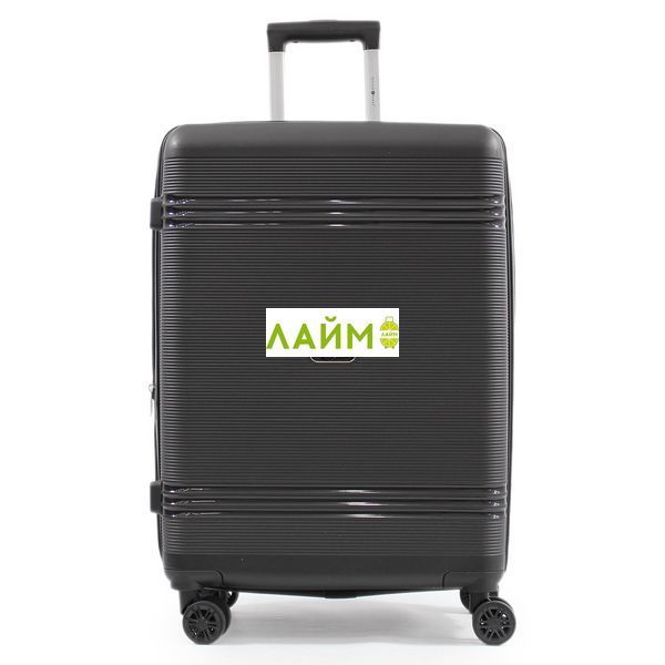 Валіза середня M поліпропілен чорна 66х44х25+5/79л/4кг/Snowball 21204 21204-24 black фото