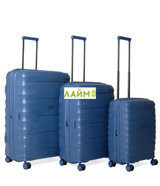 Чемодан средний M полипропилен синий 66х46х28+5см/89л/3.8кг/Airtex 242 242-24 blue фото