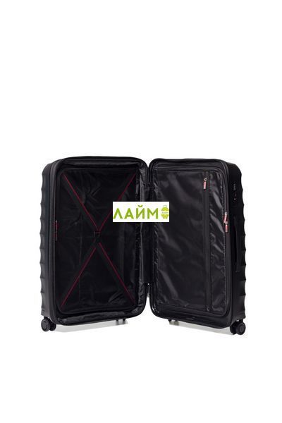 Чемодан средний M полипропилен чёрный 66х46х28+5/89л/3.8кг/Airtex 242 242-24 black фото