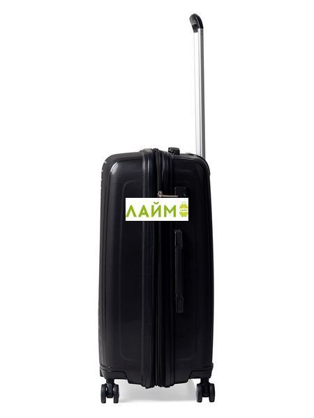 Чемодан средний M полипропилен чёрный 68х47х33+5/102л/3.9кг/Airtex 241 241-24 black фото