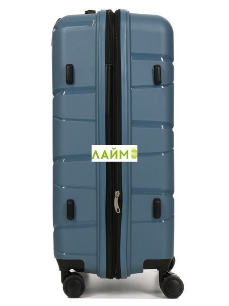 Чемодан средний М полипропилен синий 65х44х28+5/77л/3.4кг/Worldline289 289-24 blue фото