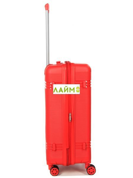 Чемодан средний M полипропилен красный 66х44х25+5/79л/4кг/Snowbal 21204 21204-24 red фото