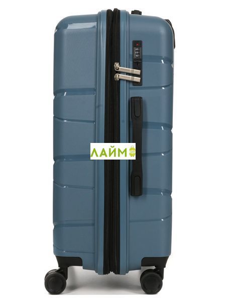 Чемодан средний М полипропилен синий 65х44х28+5/77л/3.4кг/Worldline289 289-24 blue фото