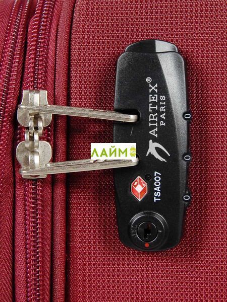 Чемодан средний M ткань красный 67х42х28(+5)см/83л/2.9кг/Airtex 825 825-24 red фото