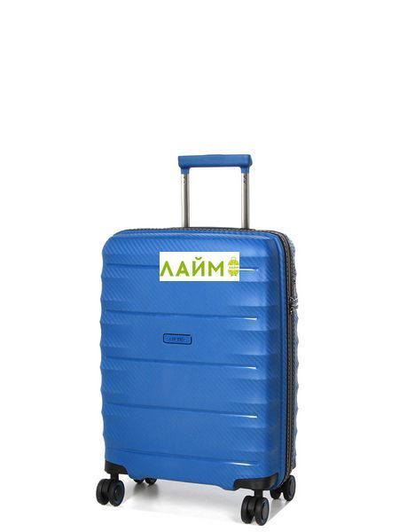 Валіза мала S поліпропілен синя 55х40х23(+5)см/52л/3.05кг/Airtex 242 242-20 blue фото