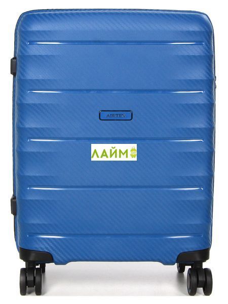 Валіза мала S поліпропілен синя 55х40х23(+5)см/52л/3.05кг/Airtex 242 242-20 blue фото