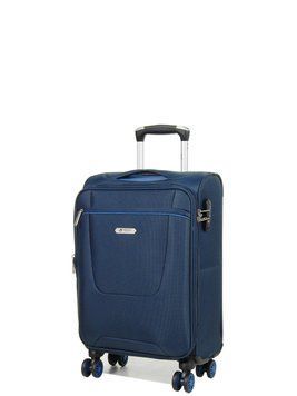 Чемодан ручная кладь S ткань синий 55х35х20(+5)см/42л/2.2кг/Airtex 825 825-20 blue фото