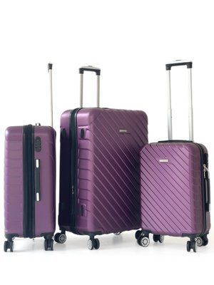 Набір валіз Франція (L M S-3шт) фіолет/Madisson 03403 03403-(LMS-3) purple фото