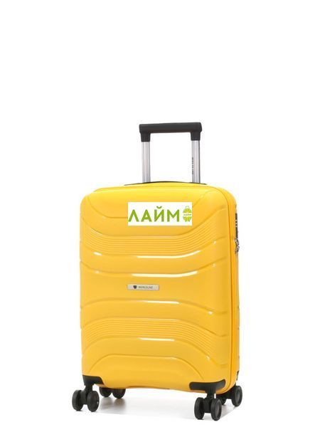 Валіза мала S поліпропілен жовта 54x38x22см/40л/2.6кг/Worldline 288 288-20 yellow фото