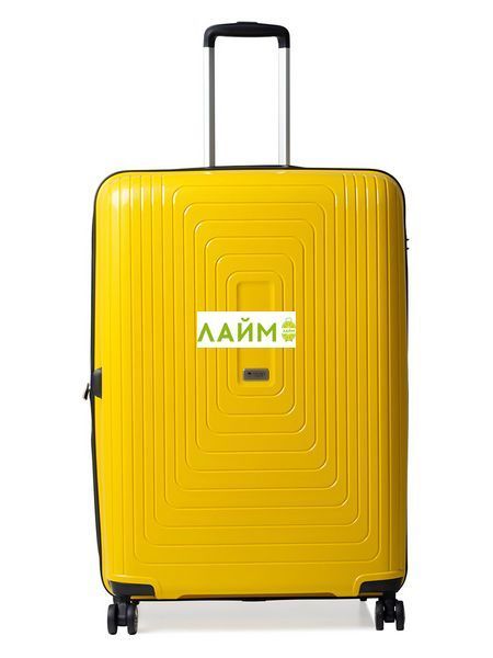 Чемодан большой L полипропилен жёлтый 78х54х36+5/153л/4.9кг/Airtex 241 241-28 yellow фото