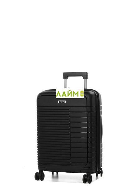 Валіза мала S поліпропілен чорна 55х37х21(+5)см/46л/3.7кг/Airtex 642 642-20 black фото