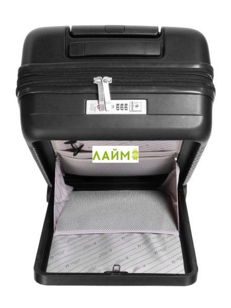 Валіза мала S поліпропілен чорна 55х37х21(+5)см/46л/3.7кг/Airtex 642 642-20 black фото