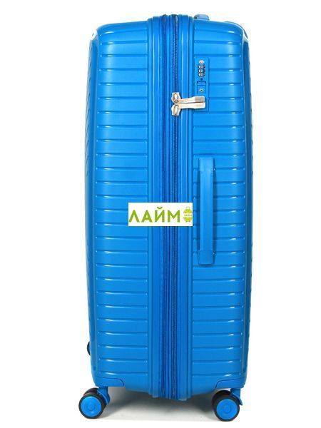 Чемодан большой L полипропилен голубой 77х53х32+5см/133л/4.4кг/Snowbal 20103-28 light blue фото
