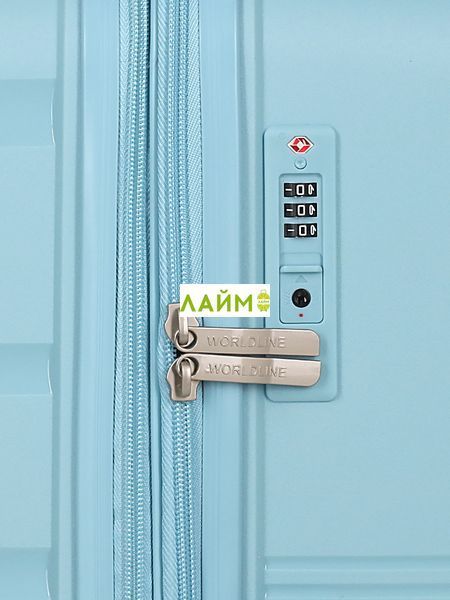 Валіза велика L поліпропілен синя 75х48х31+5/108л/4.3кг/Worldline 287 287-28 blue фото