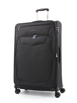 Чемодан большой L ткань чёрный 79х48х32(+5)см/111л/3кг/Airtex 6903 6903-28 black фото