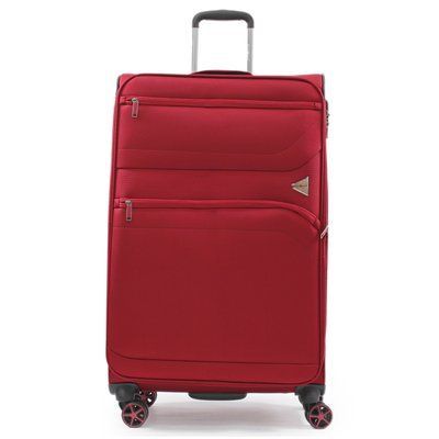 Чемодан большой L ткань красный 77х48х31+5см/112л/3.8кг/Snowbal 21505 21505-28 red фото